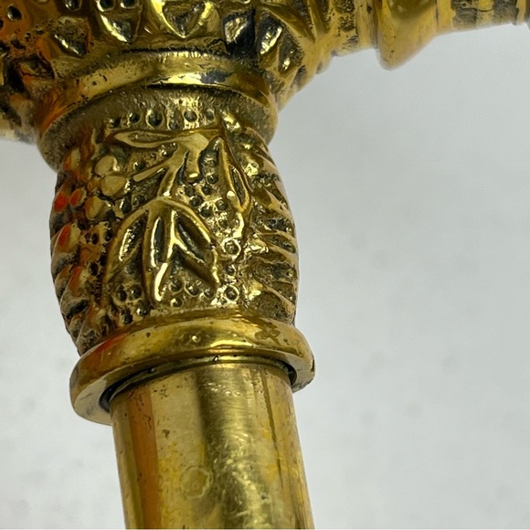 VTG Pair Embroidered Brass Decorative Ornate Separate Hot Cold Sink Faucets - Picture 12 of 16